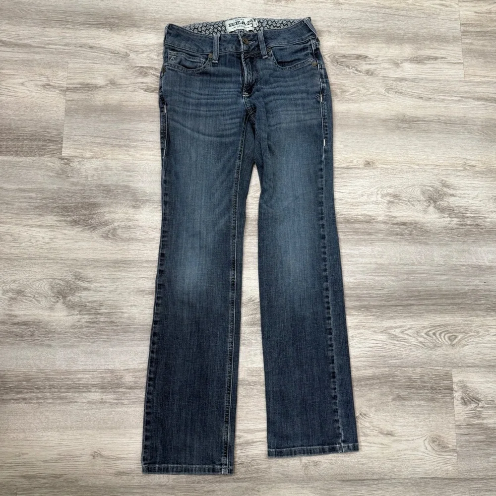 Ariat REAL Denim Womens 26S Dark Wash Mid Rise Bootcut Jeans 10014015 - Picture 1 of 10